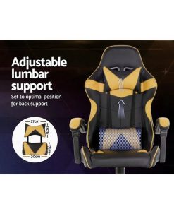 Silla Gamer Lumax Modelo Rom Super Oferta negro/dorado