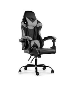 Silla Gamer Lumax Modelo Rom Super Oferta negro/gris -Gaming
