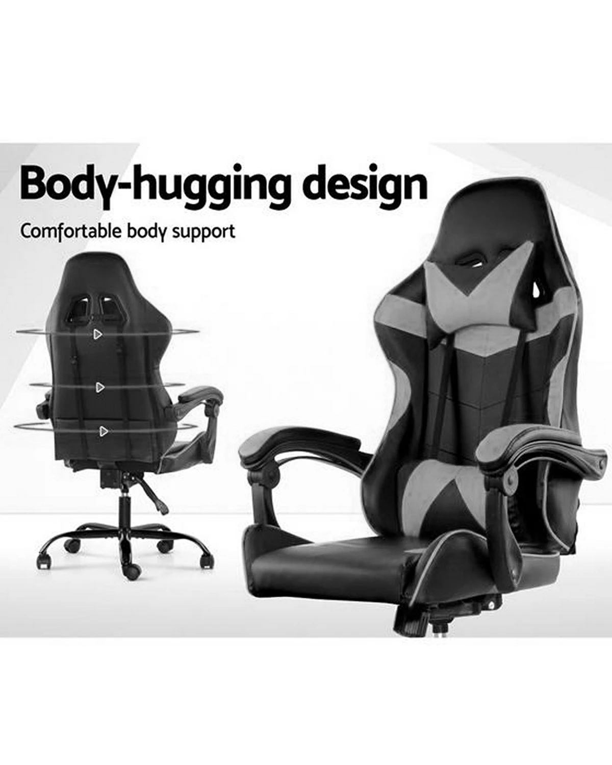 Silla Gamer Lumax Modelo Rom Super Oferta negro/gris -Gaming Silla Gamer Lumax Modelo Rom Super Oferta negro/gris -Gaming