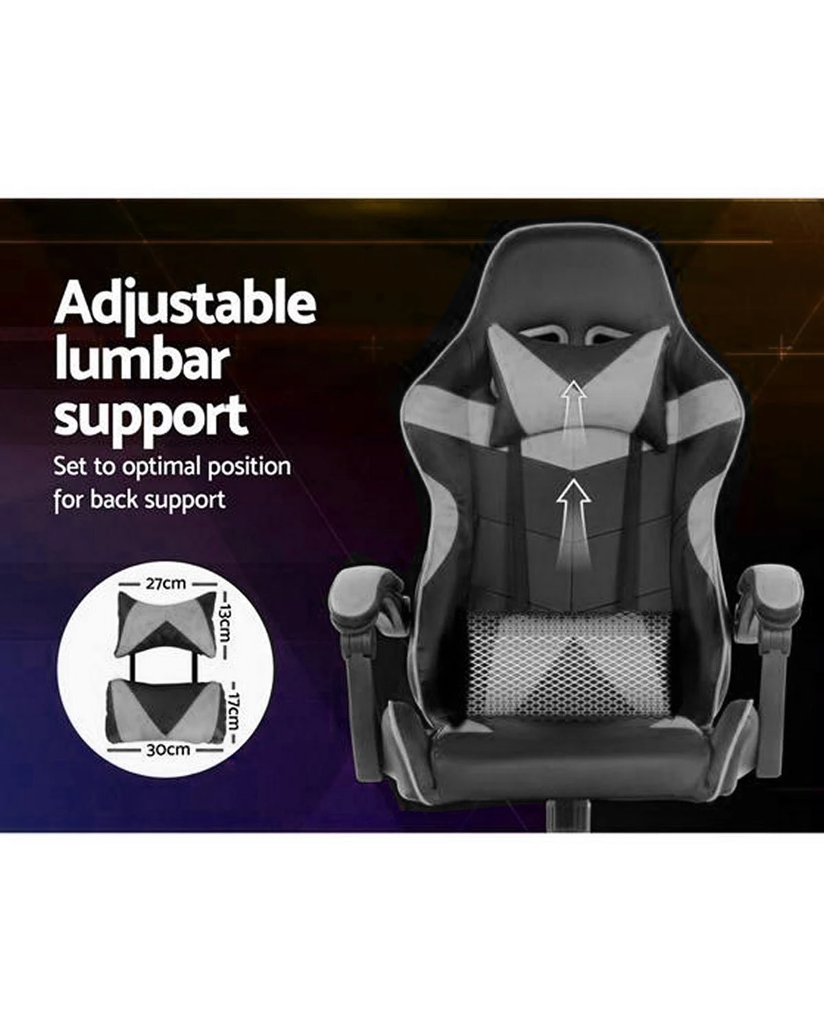 Silla Gamer Lumax Modelo Rom Super Oferta negro/gris -Gaming Silla Gamer Lumax Modelo Rom Super Oferta negro/gris -Gaming