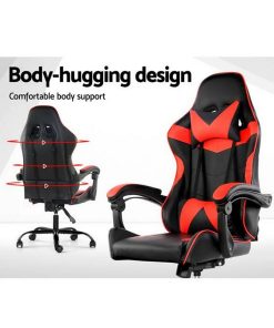 Silla Gamer Lumax Modelo Rom Super Oferta negro/rojo -Gaming