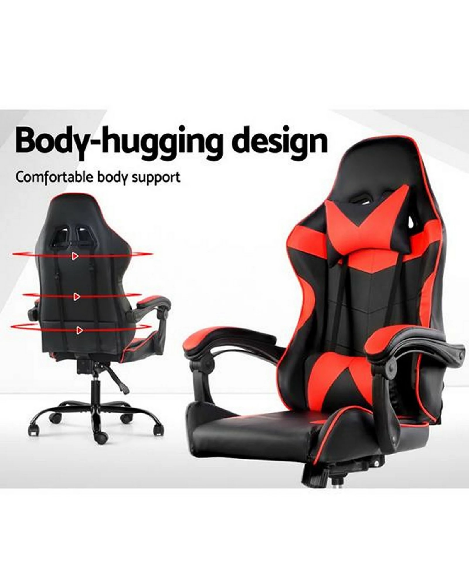 Silla Gamer Lumax Modelo Rom Super Oferta negro/rojo -Gaming Silla Gamer Lumax Modelo Rom Super Oferta negro/rojo -Gaming