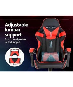 Silla Gamer Lumax Modelo Rom Super Oferta negro/rojo -Gaming