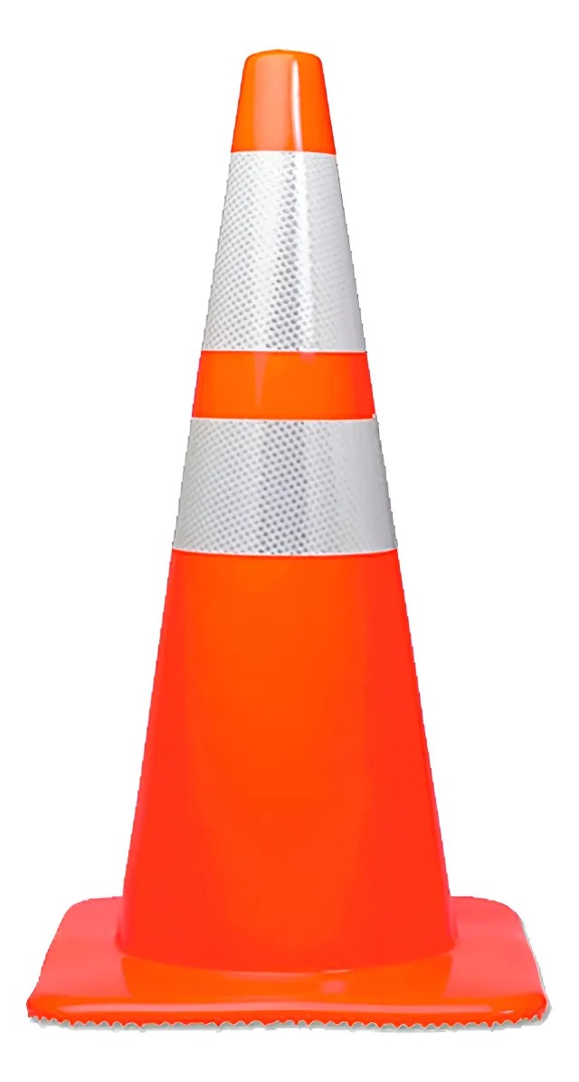 CONO FLEXIBLE 90 CM CON 1 BANDA REFLECTIVA - Seguridad Vial