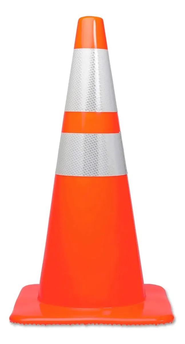 CONO FLEXIBLE 90 CM CON 1 BANDA REFLECTIVA - Seguridad Vial