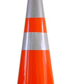 CONO SEMI FLEXIBLE 70 CM 2 BANDAS REFLECTIVAS Seguridad Vial