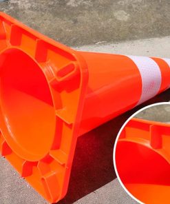 CONO SEMI FLEXIBLE 70 CM 2 BANDAS REFLECTIVAS Seguridad Vial