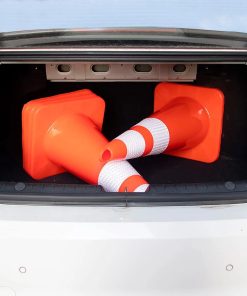 CONO SEMI FLEXIBLE 70 CM 2 BANDAS REFLECTIVAS Seguridad Vial