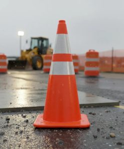 CONO SEMI FLEXIBLE 70 CM 2 BANDAS REFLECTIVAS Seguridad Vial