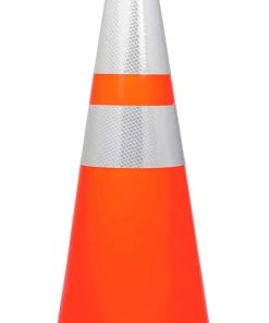 CONO SEMI FLEXIBLE 70 CM 2 BANDAS REFLECTIVAS Seguridad Vial