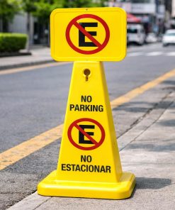 Cartel Cono Cuadrado ''No Estacionar