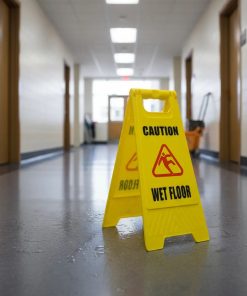 Cartel De Piso Mojado Prevención Atención - Seguridad Vial