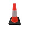 Cono De Carretera Rigido Base Negra Reflectivo 70cm - Vial