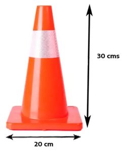 Cono Reflectivo Vial Semi Flexible 30cm - Seguridad Vial