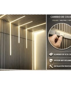 Copia - Luz Led Cálida Para Wpc Encastre, Luz De Wpc Panel 1 Metro