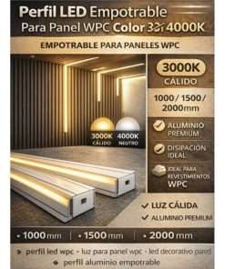 Copia - Luz Led Cálida Para Wpc Encastre, Luz De Wpc Panel 1 Metro
