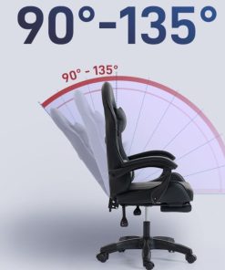 Copia - Silla Gamer SHOT-2025 Ergonómica Reclinable Con Apoyapiés Y Masajeador Negra/Roja