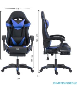 Copia - Silla Gamer SHOT-2025 Ergonómica Reclinable Con Apoyapiés Y Masajeador Negra/Roja