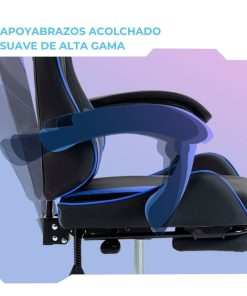 Copia - Silla Gamer SHOT-2025 Ergonómica Reclinable Con Apoyapiés Y Masajeador Negra/Roja