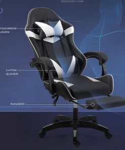 Copia - Silla Gamer SHOT-2025 Ergonómica Reclinable Con Apoyapiés Y Masajeador Negra/Roja