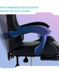 Copia - Silla Gamer SHOT-2025 Ergonómica Reclinable Con Apoyapiés Y Masajeador Negra/Roja