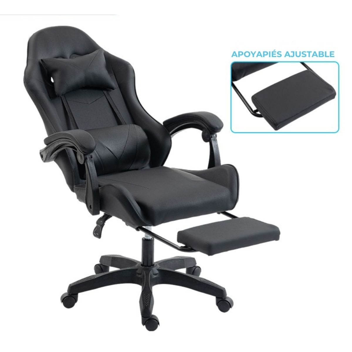 Copia - Silla Gamer SHOT-2025 Ergonómica Reclinable Con Apoyapiés Y Masajeador Negra/Roja Copia - Silla Gamer SHOT-2025 Ergonómica Reclinable Con Apoyapiés Y Masajeador Negra/Roja