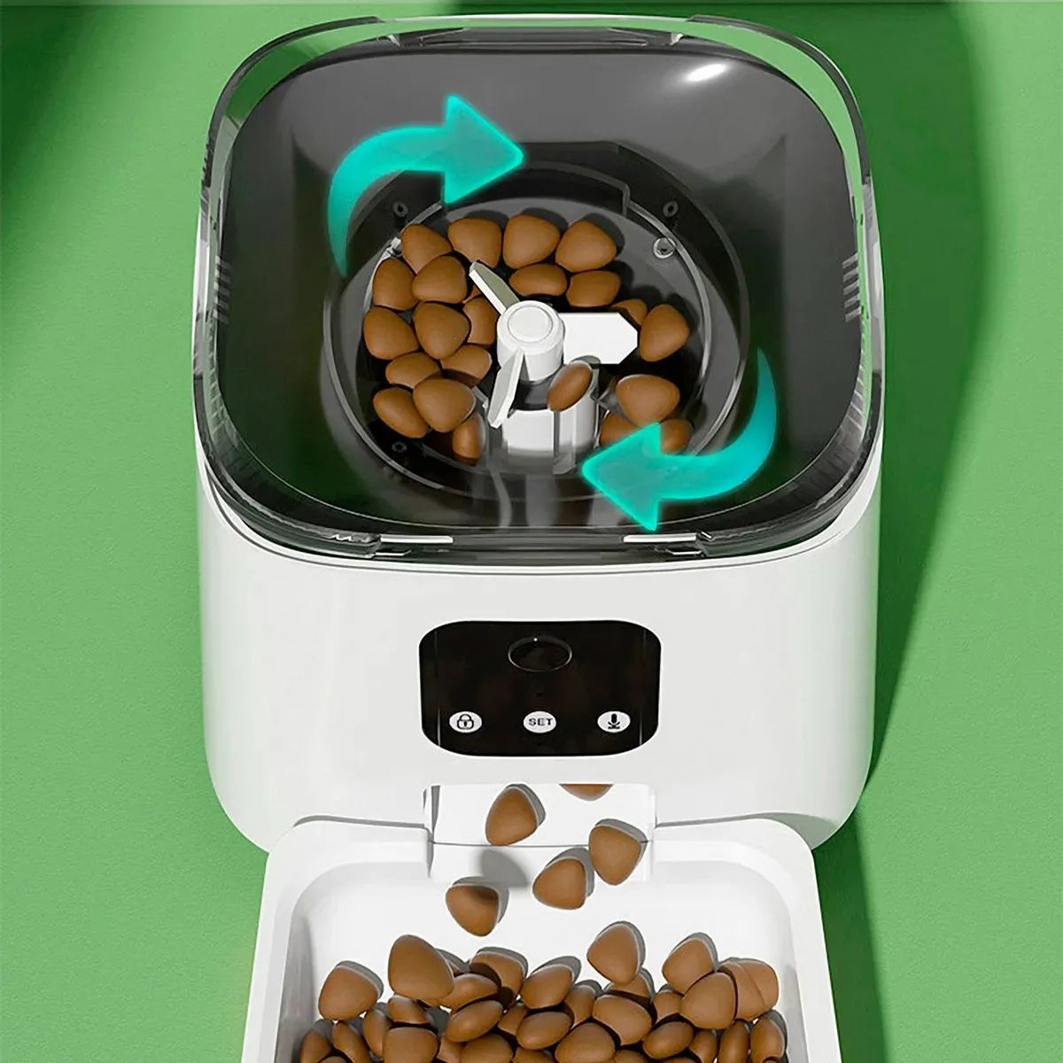 Dispensador Para Mascotas Automático Con Cámara Y Micrófono Dispensador Para Mascotas Automático Con Cámara Y Micrófono