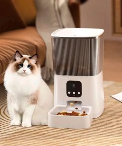 Dispensador Para Mascotas Automático Con Cámara Y Micrófono