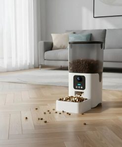 Dispensador Para Mascotas Automático Con Cámara Y Micrófono