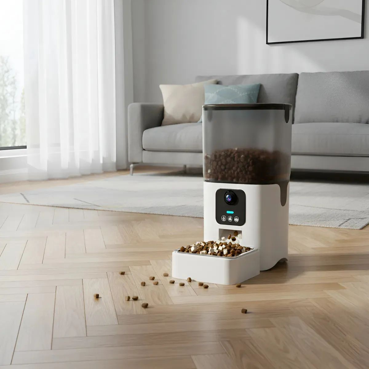 Dispensador Para Mascotas Automático Con Cámara Y Micrófono Dispensador Para Mascotas Automático Con Cámara Y Micrófono