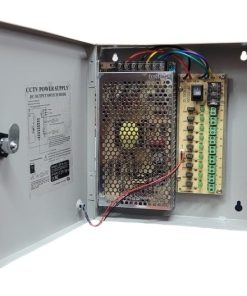 Fuente con Gabinete NRG+ 12v 10a 120w 9 canales Para Camaras