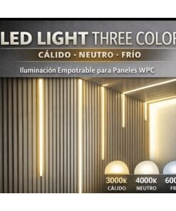 Luz Led Para Wpc Encastre, Luz De Wpc Panel 1 Metro Cálida