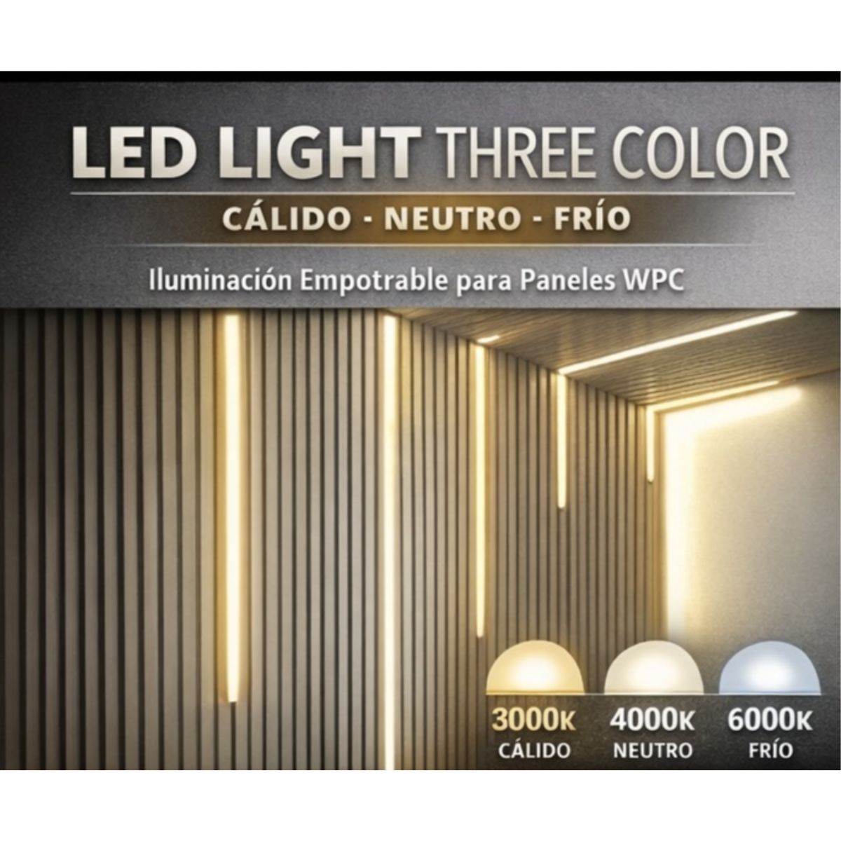 Luz Led Para Wpc Encastre, Luz De Wpc Panel 1 Metro Cálida Luz Led Para Wpc Encastre, Luz De Wpc Panel 1 Metro Cálida