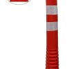 POSTE BOLARDO NARANJA 3 CINTAS REFLECTIVAS - 75 cm