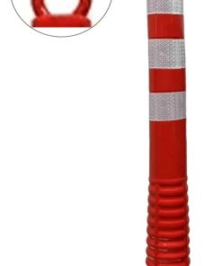 POSTE BOLARDO NARANJA 3 CINTAS REFLECTIVAS - 75 cm