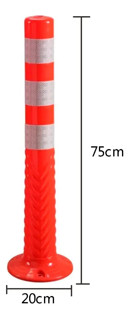 POSTE BOLARDO NARANJA 3 CINTAS REFLECTIVAS - 75 cm POSTE BOLARDO NARANJA 3 CINTAS REFLECTIVAS - 75 cm
