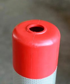 POSTE BOLARDO NARANJA 3 CINTAS REFLECTIVAS - 75 cm