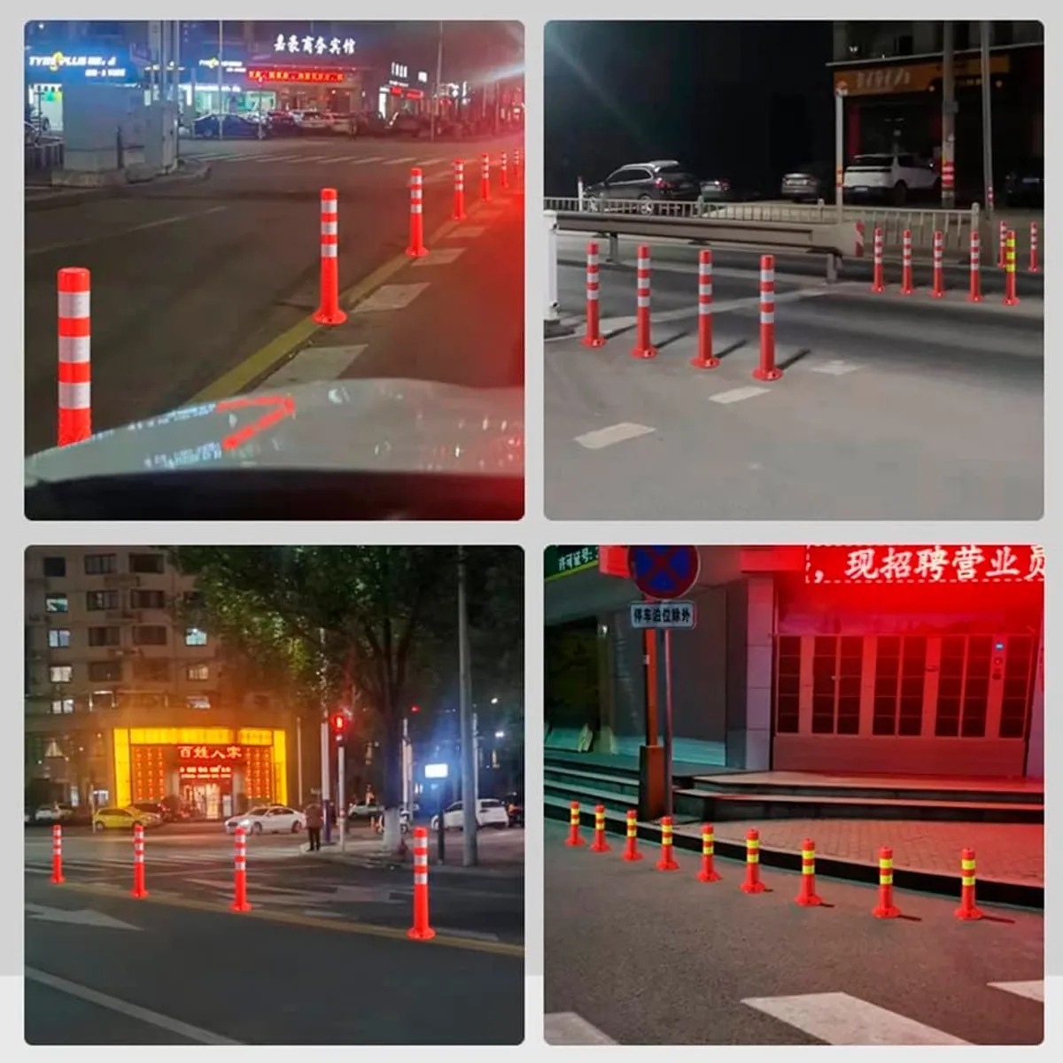 POSTE BOLARDO NARANJA 3 CINTAS REFLECTIVAS - 75 cm POSTE BOLARDO NARANJA 3 CINTAS REFLECTIVAS - 75 cm