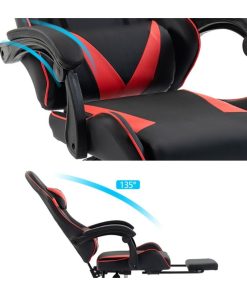 Silla Gamer SHOT-2025 Reclinable Y Masajeador Negra/Roja