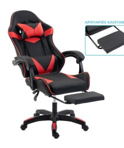 Silla Gamer SHOT-2025 Reclinable Y Masajeador Negra/Roja