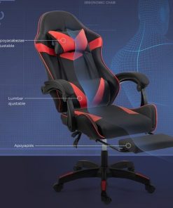 Silla Gamer SHOT-2025 Reclinable Y Masajeador Negra/Roja