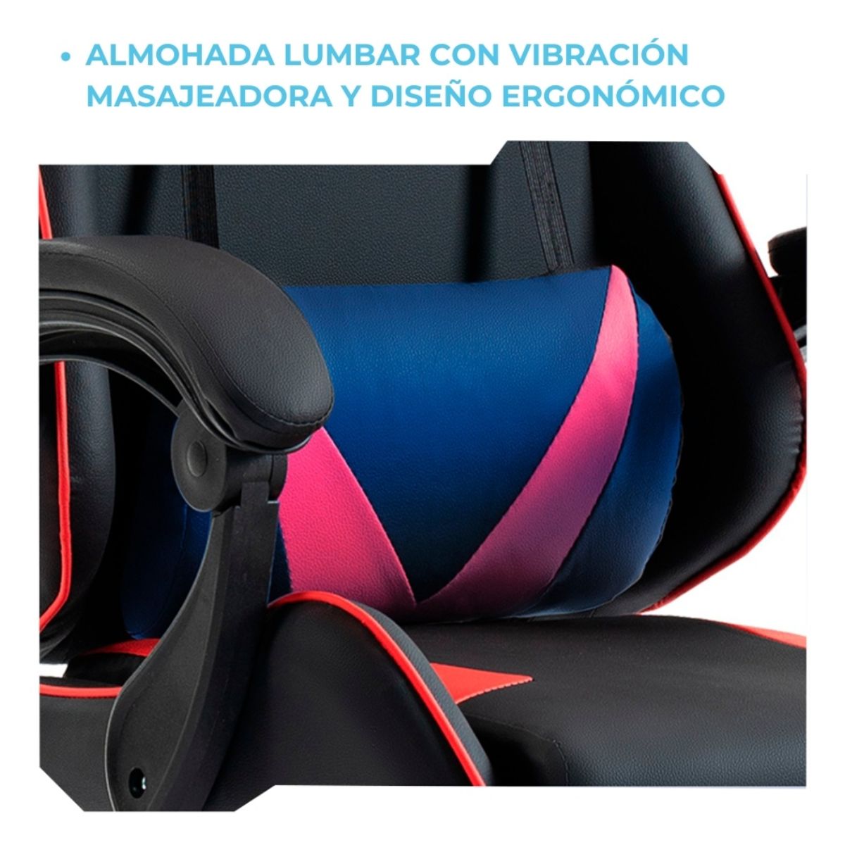 Silla Gamer SHOT-2025 Reclinable Y Masajeador Negra/Roja Silla Gamer SHOT-2025 Reclinable Y Masajeador Negra/Roja