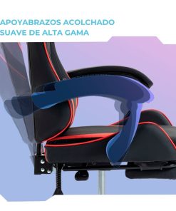 Silla Gamer SHOT-2025 Reclinable Y Masajeador Negra/Roja