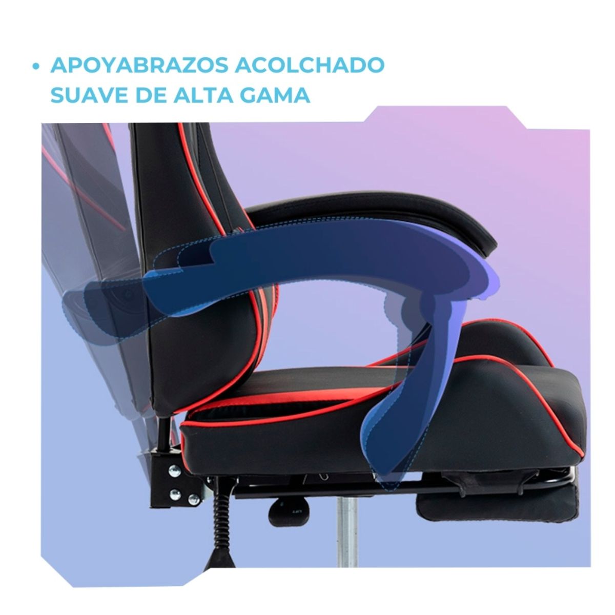 Silla Gamer SHOT-2025 Reclinable Y Masajeador Negra/Roja Silla Gamer SHOT-2025 Reclinable Y Masajeador Negra/Roja