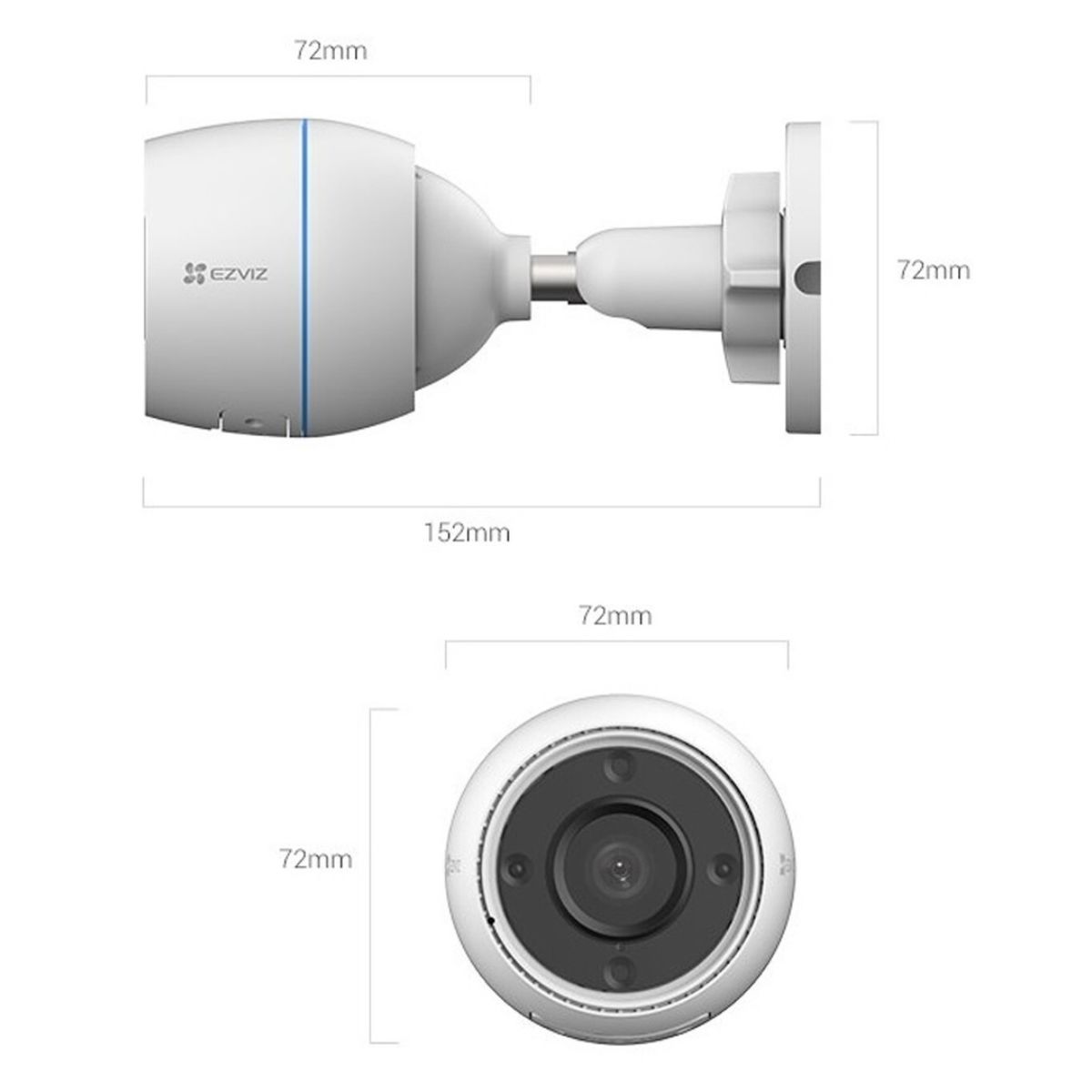 Cámara WiFi Ezviz H3c FHD 1080p Visión Nocturna Infrarrojo