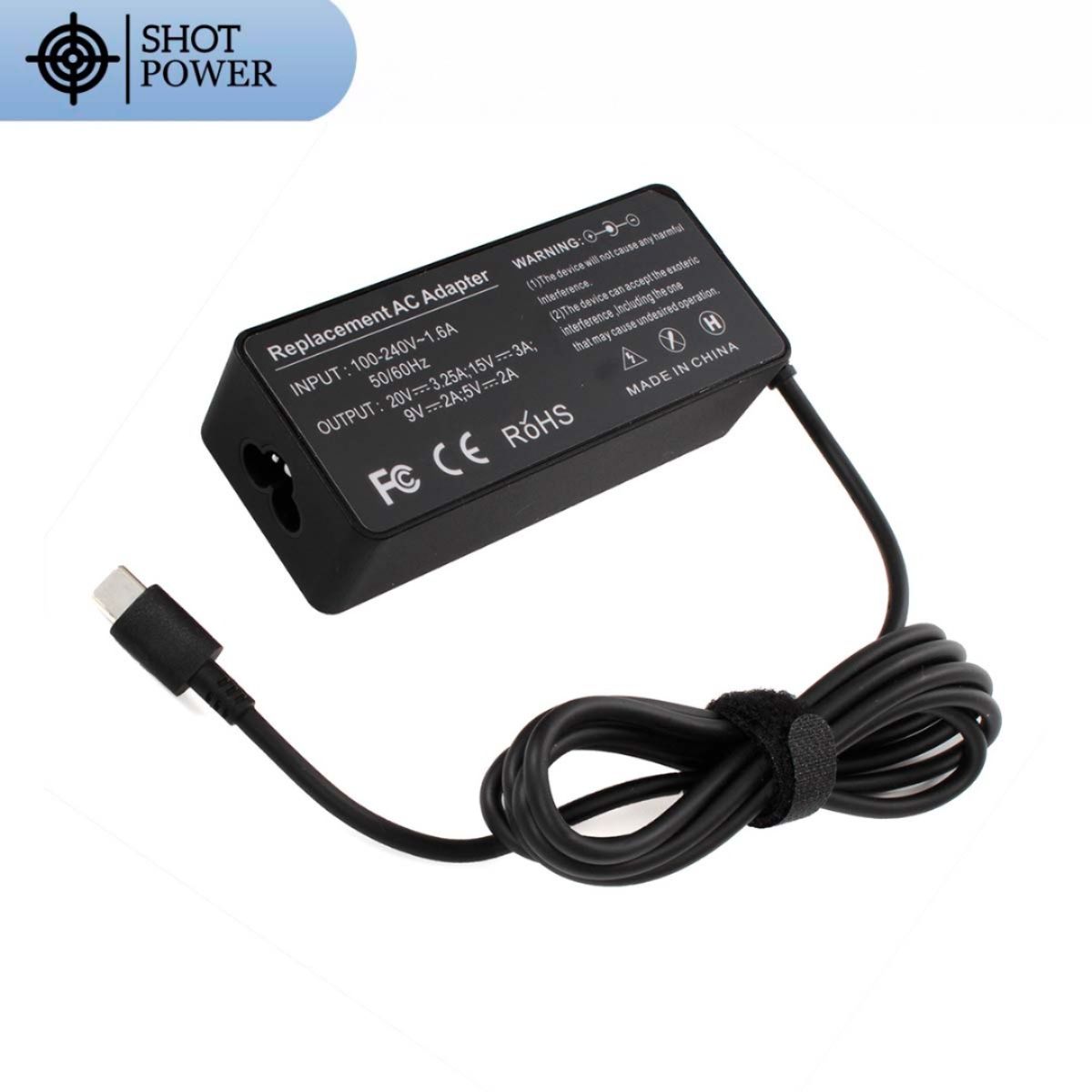Cargador Compatible Notebook IBM LENOVO SHOT POWER 65W TipoC