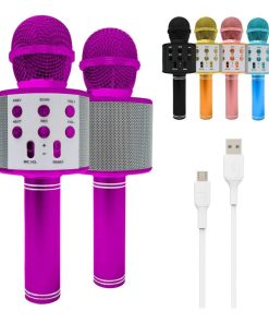 Copia - Microfono Karaoke Bluetooth altavoz Ws 858 Color Dorado