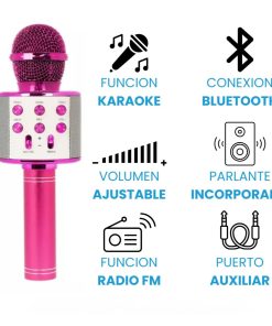 Copia - Microfono Karaoke Bluetooth altavoz Ws 858 Color Dorado
