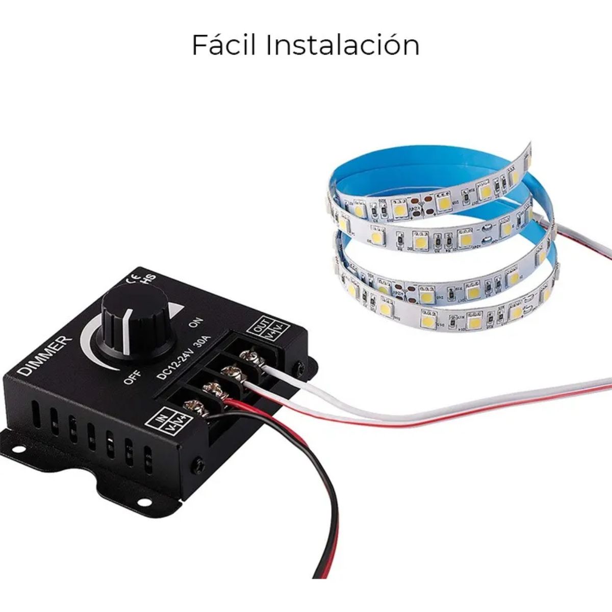 Dimmer Para Regular La Luz Cinta Led 12v-24v 30a