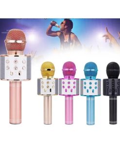 Microfono Karaoke Bluetooth altavoz Ws 858 Color Rosa Chicle